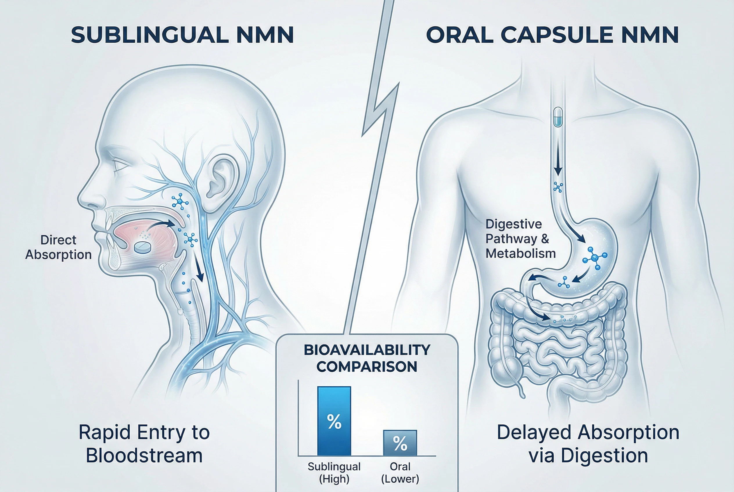 Sublingual NMN vs Oral: Bioavailability & Absorption 2026